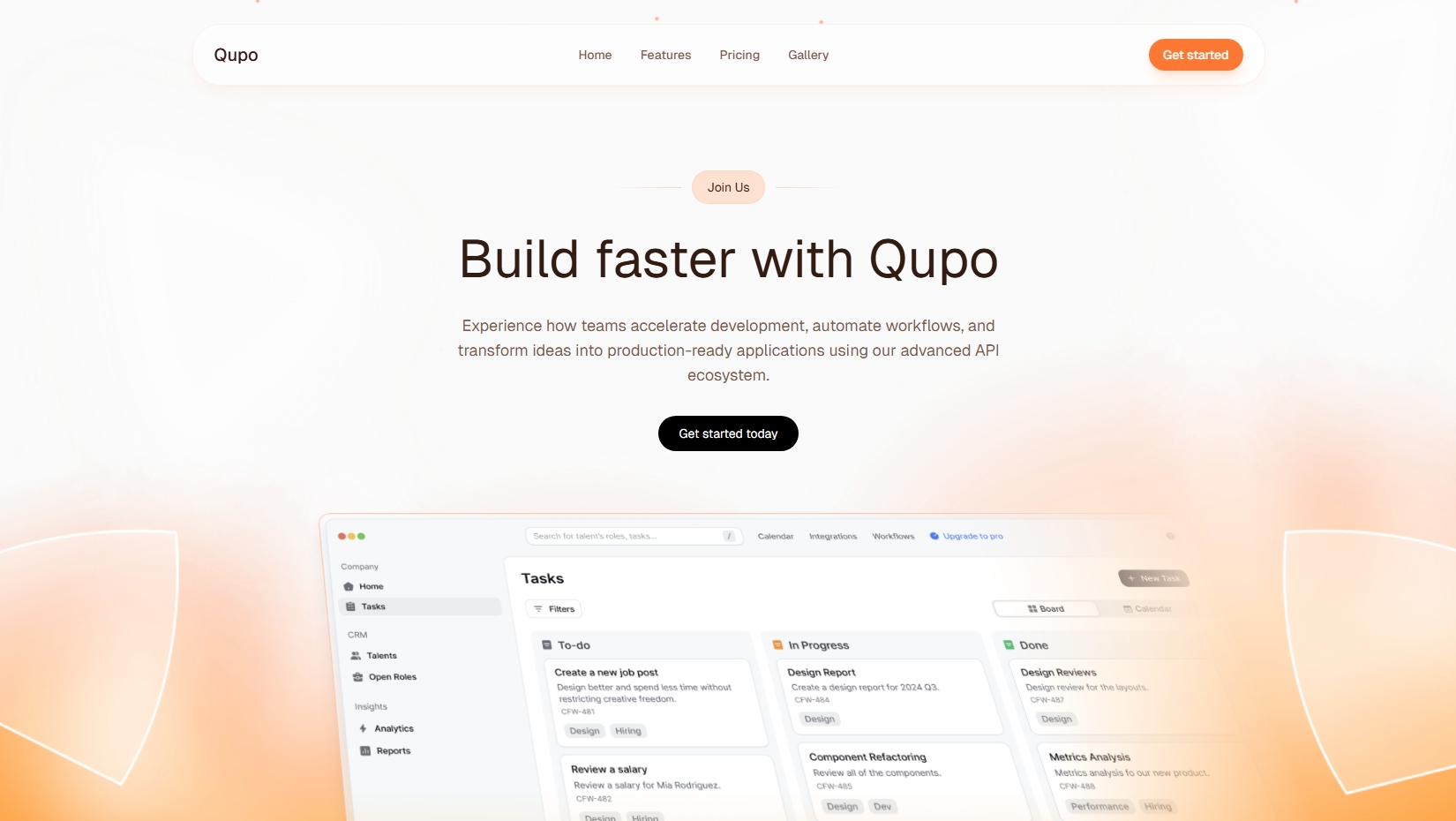 Qupo Landing Page